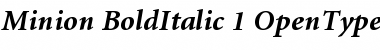Minion Bold Italic Font
