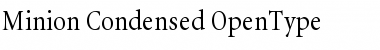 Minion Condensed Font