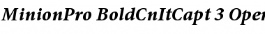 Minion Pro Bold Cond Italic Caption Font