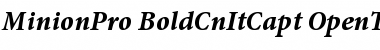 Minion Pro Bold Cond Italic Caption
