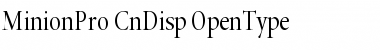 Minion Pro Cond Display Font