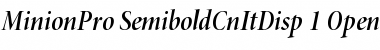 Minion Pro Semibold Cond Italic Display