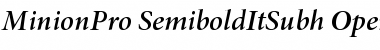 Minion Pro Semibold Italic Subhead