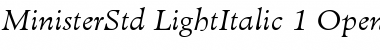 Minister Std Light Italic