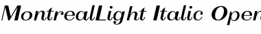 MontrealLight Italic Font