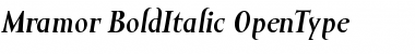 Mramor Bold Italic Font