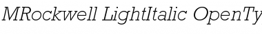 Rockwell Light Italic