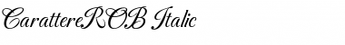 CarattereROB Italic Font