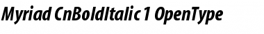 Myriad Bold Condensed Italic Font