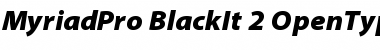 Myriad Pro Black Italic Font