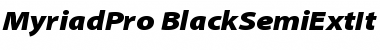 Myriad Pro Black SemiExtended Italic