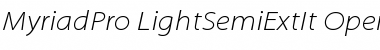 Myriad Pro Light SemiExtended Italic
