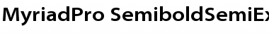 Myriad Pro Semibold SemiExtended Font