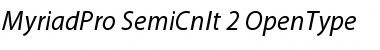 Myriad Pro SemiCondensed Italic