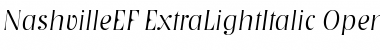 NashvilleEF ExtraLightItalic Font
