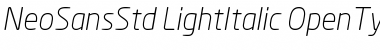 Neo Sans Std Light Italic Font