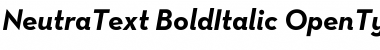 Neutra Text Bold Italic Font