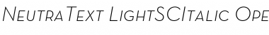 Neutra Text Light SC Italic