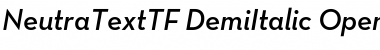 Neutra Text TF Light Demi Italic
