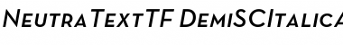 Neutra Text TF Light SC Alt Demi Italic Font