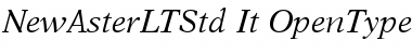 New Aster LT Std Italic