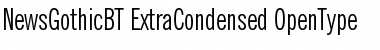 News Gothic Extra Condensed Font