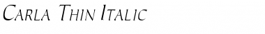 Carla Thin Italic Font