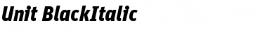 Unit-BlackItalic Regular Font