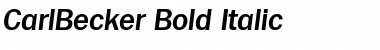 CarlBecker Bold Italic Font