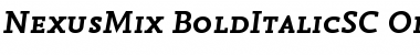 NexusMix-BoldItalicSC Regular Font