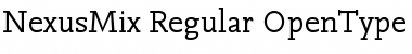 NexusMix-Regular Regular Font