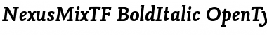 NexusMixTF-BoldItalic Regular Font