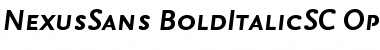 NexusSans Bold Italic SC Font