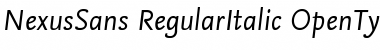 NexusSans Regular Italic