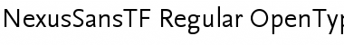 NexusSansTF-Regular Regular Font