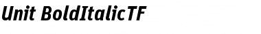 Unit-BoldItalicTF Regular Font