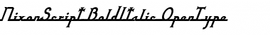 NixonScript BoldItalic Font