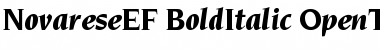 NovareseEF-BoldItalic Regular Font
