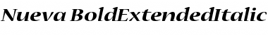 Nueva Bold Extended Italic Font