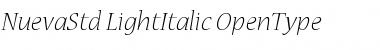 Nueva Std Light Italic Font