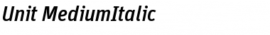 Unit-MediumItalic Regular Font
