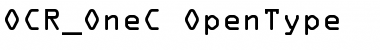 OCR_OneC Regular Font