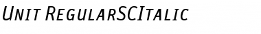 Download Unit-RegularSCItalic Font