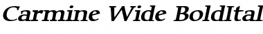 Carmine Wide BoldItalic Font