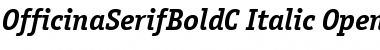 OfficinaSerifBoldC Italic Font