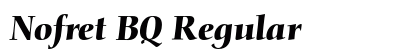 Nofret BQ Regular Font Preview