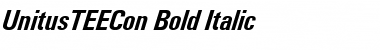 UnitusTEECon Bold Italic Font