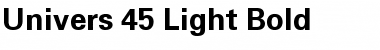 Univers 45 Light Font