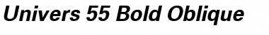 Univers 55 Bold Oblique Font