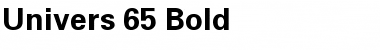Univers 65 Bold Regular Font